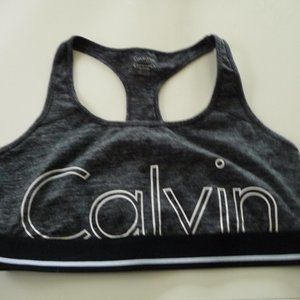 CALVIN KLEIN BLACK /WHITE DURABLE HIGH SUPPORT  SPORTS BRA SIZE XL NEW WITH TAGS